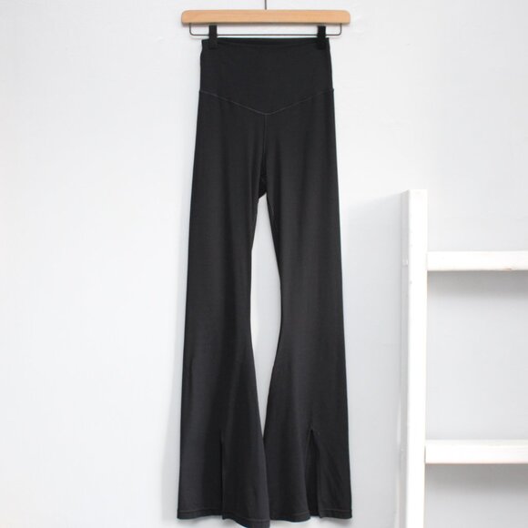 aerie Pants - Offline by Aerie Black Real Me Xtra High Rise Long Flare Slit Leggings sz Small